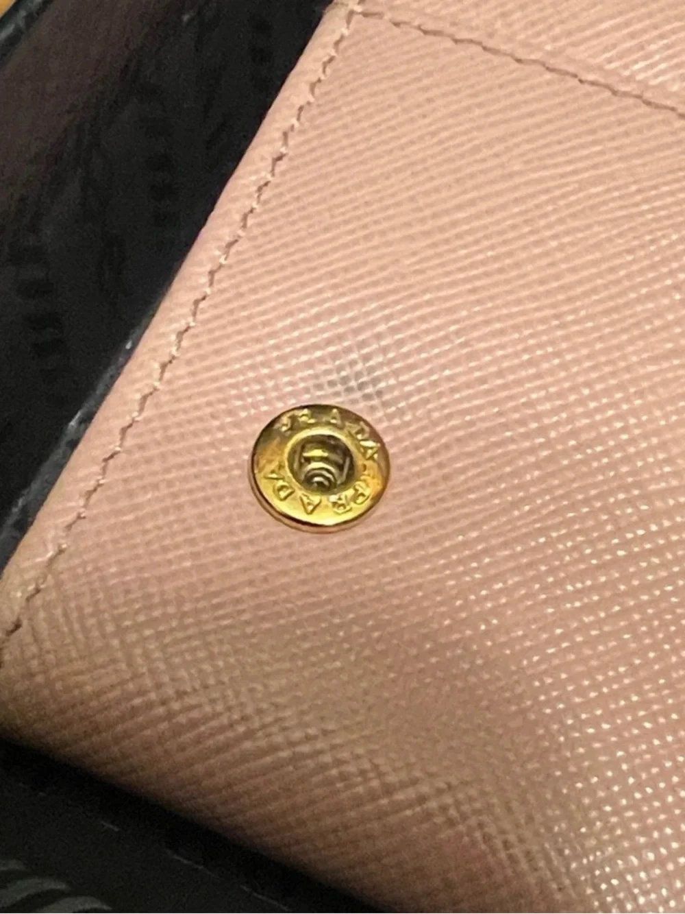 Prada Pink Saffiano Leather Bow Wallet - No Box